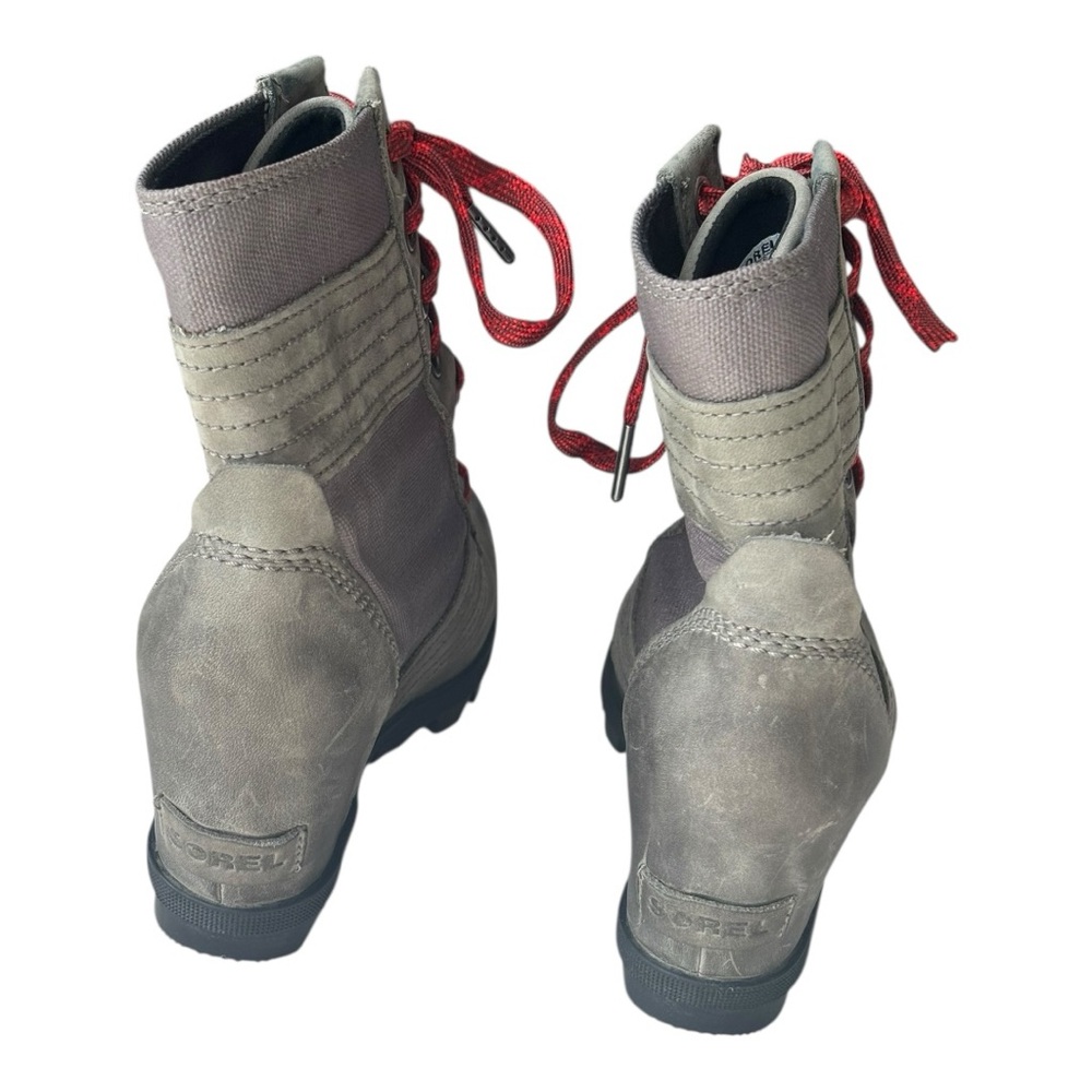 Sorel Lexie Wedge waterproof upper lace up in Quarry grey color | Size 7 - Picture 4 of 16